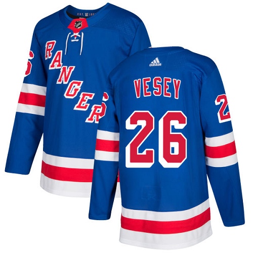 Adidas Men New York Rangers #26 Jimmy Vesey Royal Blue Home Authentic Stitched NHL Jersey